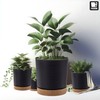PECZEKO Matte Flower Pot, Plastic Planter, Decorative Pot for Large