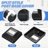 sourcing map 4Pcs Post Base Cover, 3.5"x3.25" (Internal Size 0.75"x1.5")