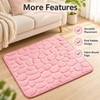 Embossed Pebble Microfiber Bath Mat with Anti-Slip Backing, Soft Floor