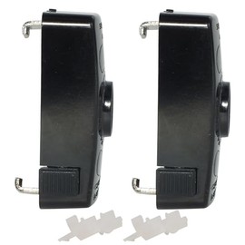 Pispoer Square Ceiling Hook Adapter Wiring Plug 120V 6A Hanging Ceiling Body for Converting Direct Ceiling Mounted LED Lighting Fixtures to Ceiling Type Lighting Fixtures, Black, 2-Piece Set