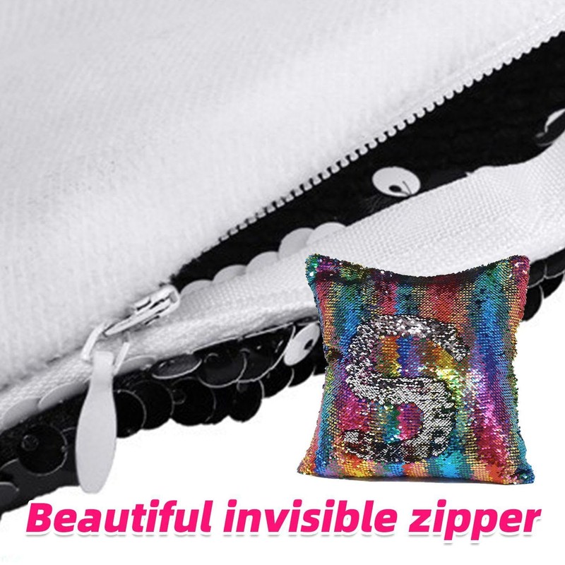1 Sequin Pillowcase, 1 Felt Bag, Decorative Pillowcase, Rainbow Pillowcase,