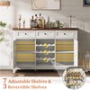 CABIHOME Farmhouse 53.5'' Buffet Cabinet with Storage, 36'' Tall Wood