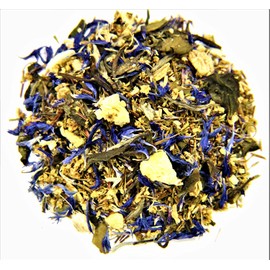 Nelson's Tea - Bourbon Ginger Pear - White Loose Leaf Tea - Green rooibos, ginger root, white tea, elderflower, cornflower, dried pears - 4 oz