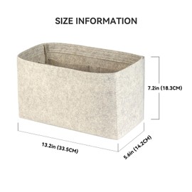 jiesinlov Felt Bag Organizer Insert for Handbags, Inner Bag Fit for Geya Small Tote (Gray-PM)