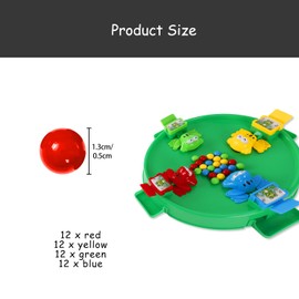 Luckious Brand 48 PCS Game Replacement Marbles Balls for Hungry Hungry Hippos - Solid Color Game Replacement Marbles - Refresh Your Game for Endless Fun