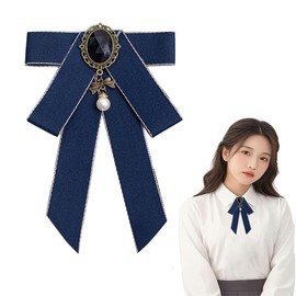 WISHOW Women's Ribbon Tie, Uniform Accessories, Bowknots, School Style, Bowtie, School Style, Japanese Style, Accessory, Adjustable, Disguise, Cosplay, Commute, School, Entrance Ceremonies,
