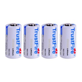 TrustFire 4pc TrustFire CR123A Lithium Batteries 3V Battery 1400mAh Cell Non-Rechargeab
