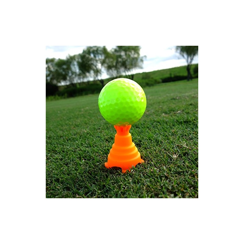 Light T-318 (640) Three Tier Tee, Green x Yellow