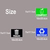 Trash Recycle Compost Stickers Set of 3 Recycle Vinyl Decal