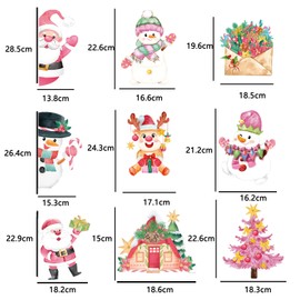 Christmas Window Stickers，Xmas Window Stickers Christmas Window Stickers Reusable Christmas Window Stickers Large