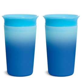 2 Miracle® 360° Color Changing Cup for Toddlers sippy cups, toddler cups spill proof with Dentist Recommended Spoutless Design, BPA-Free Kids Cups, Easy to Clean, 9oz, (2 Yellow Count)