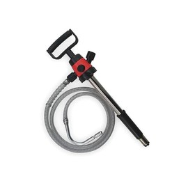 Oil Safe Premium Pump - D Handle Grip | Heavy Duty | Quick Connect | Color-coded Body Collar | Hose | 10 Different Colors - Red
