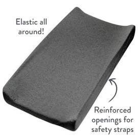 HonestBaby - Funda cambiadora de algodón orgánico para niños, color gris carbón, talla única