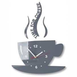 Modern Kitchen Wall Clock, Cup