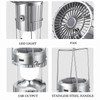 Camping Lantern with Fan, Flashlight Lantern Collapsible-USB Rechargeable, Solar &