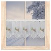 High Quality Embroidered Winter and Christmas Window Curtain Winter Deer