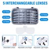 YOCTOSUN Magnifying Glasses with 4 LED Lights, Headband Magnifier with