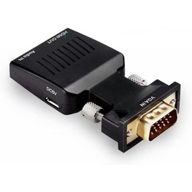 VGA to HDMI Adapter Converter with Audio AUX Cable 1080P 60Hz Resolution with Audio Support for Computer, PC, Laptop, Monitor, Beamer, HDTV UVM