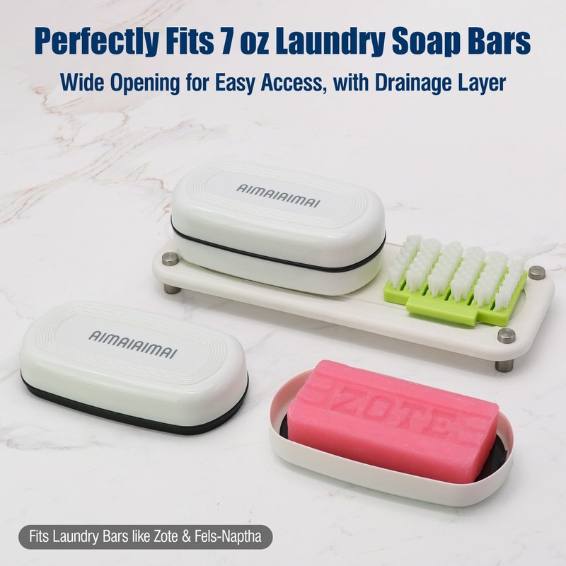 Shampoo Bar Holder Travel Case, Large Soap Holder for 5