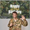 Camouflage Military Birthday Party Backdrop, 180x110cm Army Theme Wall Banner