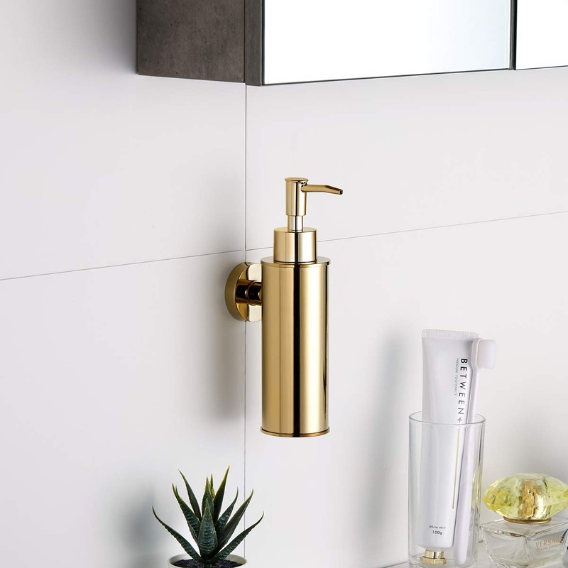BGL Soap Dispenser Stainless Steel 304 Gold Wall Mount Liquid