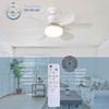 Socket Fan Light with 6 Blades, 3 Color Dimmable &