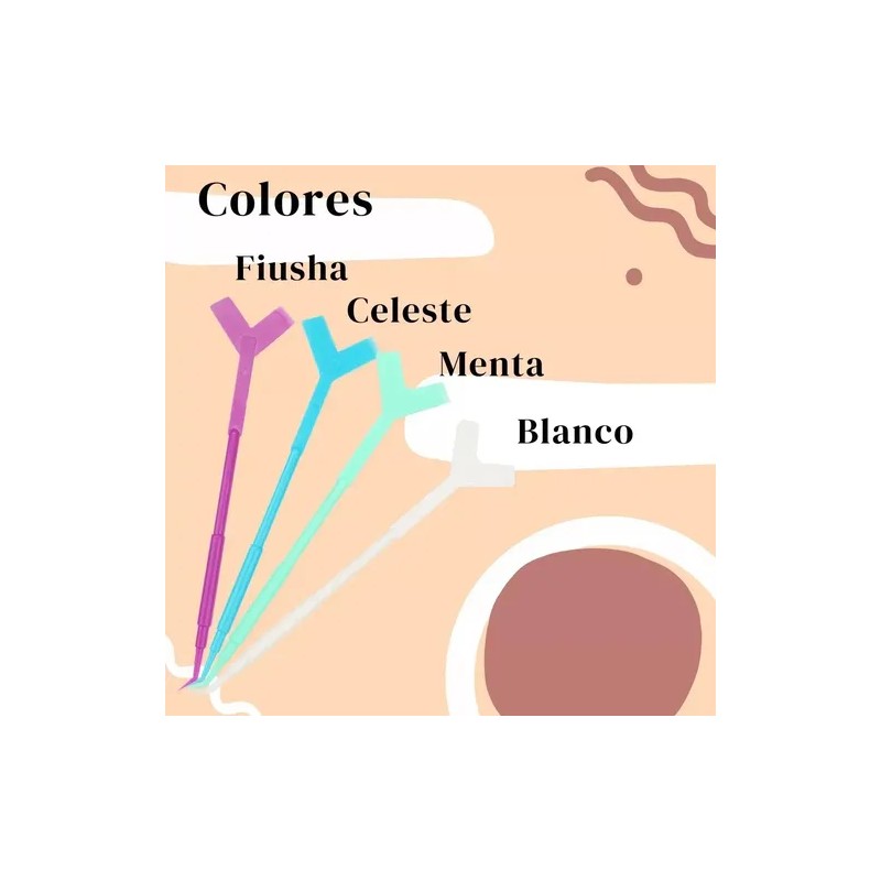 Cepillo Doble Punta Para Lifting Extensión Pestañas 12pz F