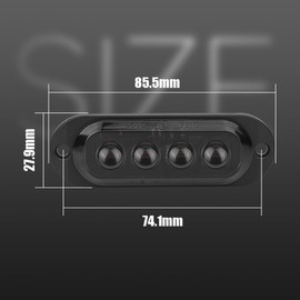 2PCS 3.3 Inch Red Trailer Side Marker Lights, Smoked Lens LED Clearance Lights Surface Mount for Trailer Truck Tractor Pickup RV Van Lorries Buses