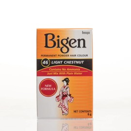 Bigen - Coloración permanente en polvo para el cabello, castaño claro, 21 onzas
