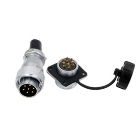 HangTon WS20 7 Pin 10A Power Electrical Connector Dustproof Heavy Duty Industrial Aviation Circular Metal Solar Automotive Outdoor Application