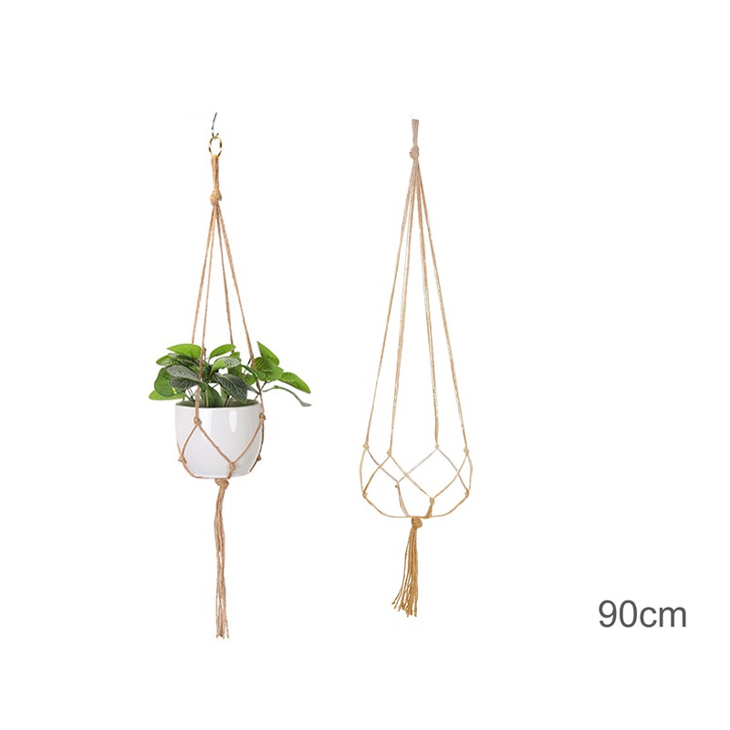 WeedGuard Outdoor Plant Hanger Macrame – Handcrafted Knotted Lifting Rope