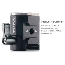 TILTA TGA-NRA-R NATO Rail to Rosette Adapter Right Side NATO Rail to Rosette Adapter for DJI RS2 RSC2 Gimbal (RS 2 & RSC 2)