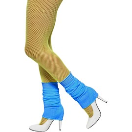 Smiffys Legwarmers,Neon Blue,One Size