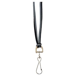 FeetPeople Oval Lanyard, Grey and Black Stripe