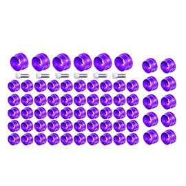 66X Motorcycle Engine Bolt Topper Caps Cover Compatible with for Harley Touring Road Street Glide Twin Cam (Purple)