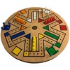 Fast Track Game Wood 35.5cm Diameter Family Board Game Brown