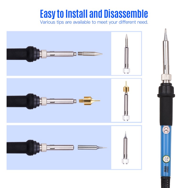Wood Burning Kit with 105Pcs Soldering Iron Tips Multifunctional Wood
