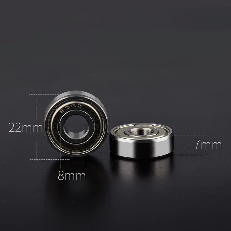 AIMALL 10X New 608ZZ Ball Bearings Premium ABEC-5 CNC Skateboard