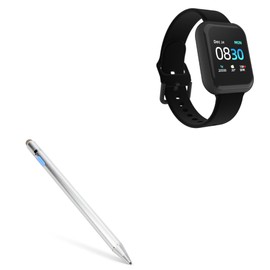 BoxWave Stylus Pen Compatible with iTouch Air 3 Smartwatch (194866069445) - AccuPoint Active Stylus, Electronic Stylus with Ultra Fine Tip - Metallic Silver