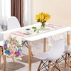 SEAHUI Happy Easter Rabbit Table Runner Easter Egg Wreath Table
