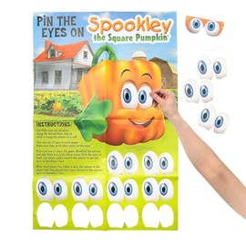 Fun Express 14 Pieces Spookley The Square Pumpkin Pin The Eyes Game for 10