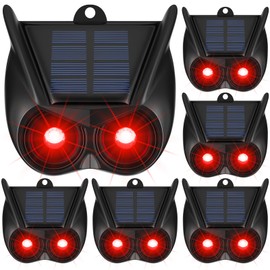 Qualirey 6 Pack Solar Animal Repellent Nocturnal Predator Control Light Animal Repellent for Coyote, Raccoon, Deer, Skunk Outdoor Animal Predator Deterrent Devices for Garden Yard Farm Chicken Coop