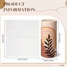 16 Pack Boho Round Tissues Box Tissue Holder for Car with Facial Tissues Cylinder Tissue Holder for Car Round Container Tissues Box Tissues Cylinder Travel Tissues for Car Round Tissue Tubes