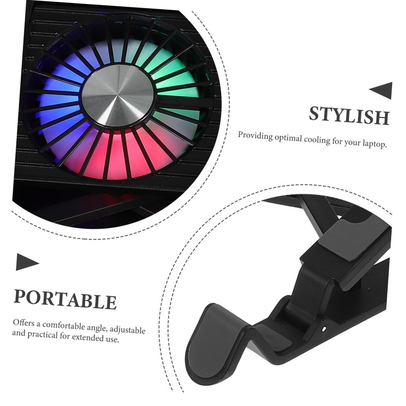 KICHOUSE 1 Set Adjustable Laptop Cooling Stand with USB Interface