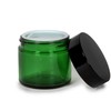 Vivaplex, 12, Green, 2 oz, Round Glass Jars, with Inner
