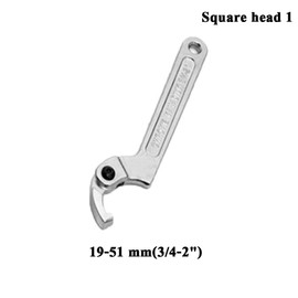 GOZAR Chrome Vanadium Adjustable Hook Wrench C Wrench 19-51mm 32-76mm 51-120mm - Square Head 1