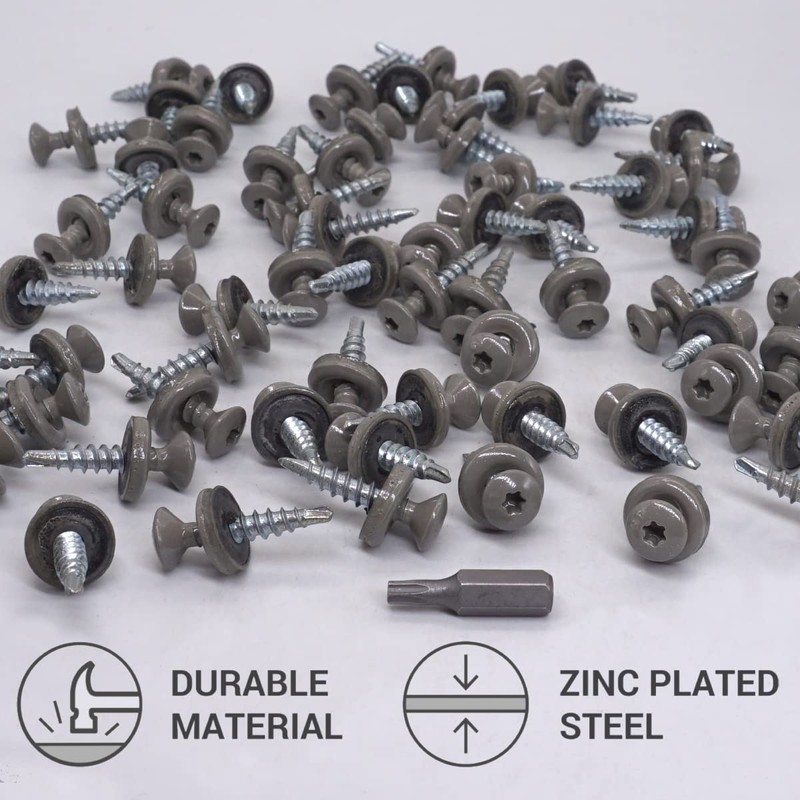 SKIR'CO Pack of 200 Roofing Screws 4.8 x 28 mm