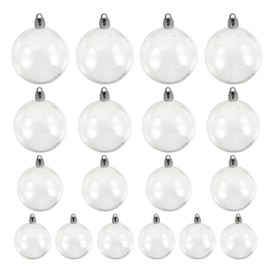Toddmomy 54pcs Iridescent Christmas Ball Ornaments,Clear Christmas Tree Baubles Shatterproof Tree Balls for Holiday Decor