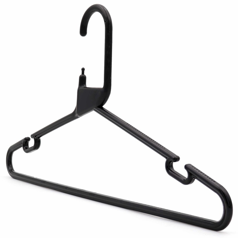 The Hanger Store 30 Black Strong Heavy Duty Plastic Coat