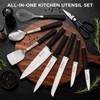 10-Piece Kitchen Knife Set with Metal Block, Black